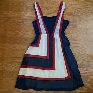 Betsey Johnson Red/Ivory/Navy Cotton Dress